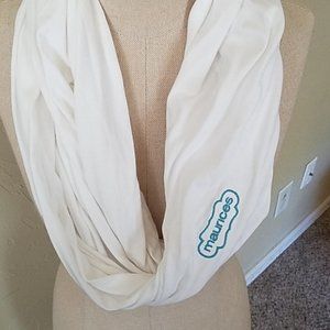 White Infinity Scarf - Teal Logo - MAURICES